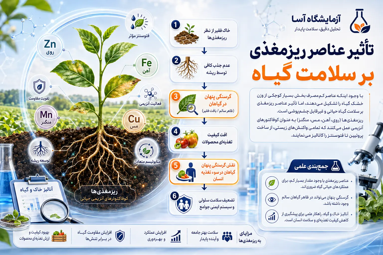 تأثیر عناصر ریزمغذی بر سلامت گیاه